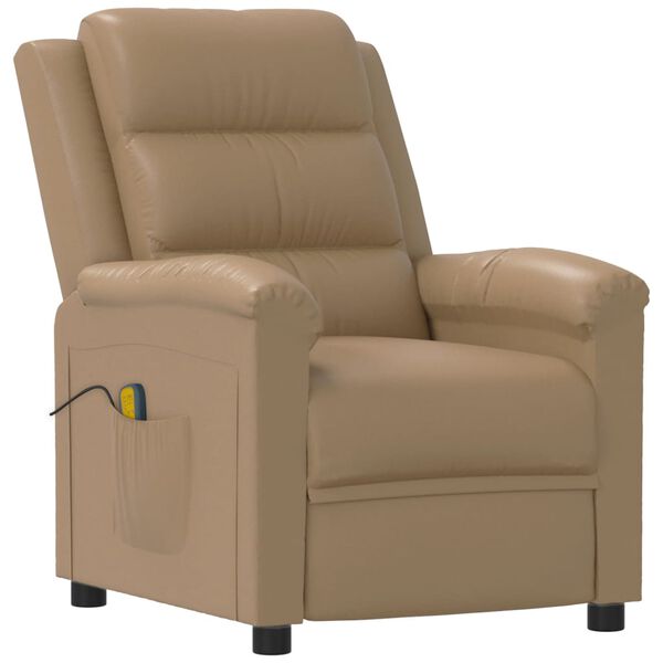 vidaXL Massagesessel Cappuccino-Braun Kunstleder