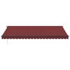 vidaXL Markise Manuell Weinrot 500x350 cm