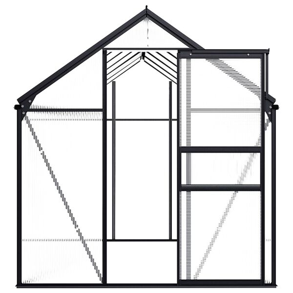 vidaXL Gew&auml;chshaus Anthrazit Aluminium 7,03 m&sup2;