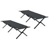 vidaXL Klapp Schlafbett f&uuml;rs Camping 2 stk. Schwarz 193 x 69 x 45 cm