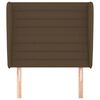 vidaXL Kopfteil mit Ohren Dunkelbraun 103x23x118/128 cm Stoff