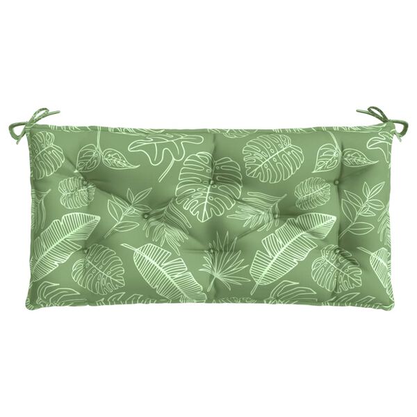 vidaXL Gartenbank-Auflage Blattmuster 100x50x7 cm Oxford-Gewebe
