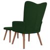 vidaXL Relaxsessel mit Hocker Dunkelgr&uuml;n Samt