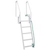 vidaXL 5-Stufen Dockleiter Silber 58 x 77 x 191 cm Aluminium