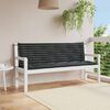 vidaXL Gartenbank-Auflagen 2 Stk. Schwarz Karomuster 150x50x7 cm Stoff