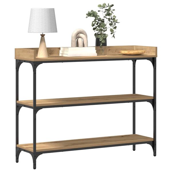 vidaXL Konsolentisch mit Regal Artisan-Eiche 100 x 30 x 80 cm