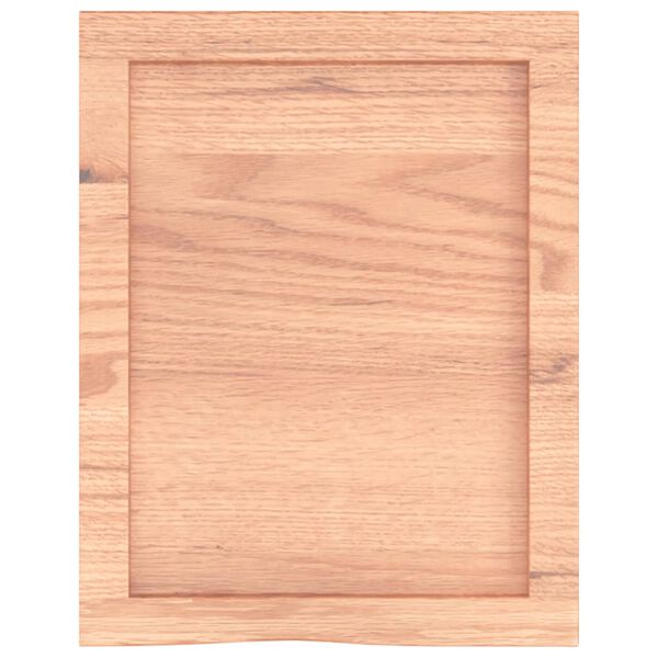 vidaXL Waschtischplatte Hellbraun 40x50x(2-6) cm Massivholz Behandelt
