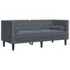 vidaXL Wohnzimmer Couch 3 pcs Dunkelgrau 194 x 74,5 x 70,5 cm Samt