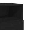 vidaXL Nachttisch mit 2 Schubladen Schwarz 36x36x68 cm
