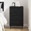 vidaXL Nachttisch Schwarz Eichen-Optik 40 x 40 x 66 cm Holzwerkstoff