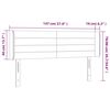 vidaXL LED Kopfteil Dunkelbraun 147x16x78/88 cm Stoff