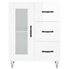vidaXL Highboard Hochglanz-Wei&szlig; 69,5x34x180 cm Holzwerkstoff