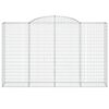 vidaXL Gabionen mit Hochbogen 5 Stk. 300x50x180/200cm Verzinktes Eisen
