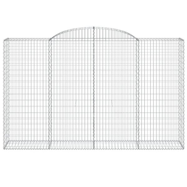 vidaXL Gabionen mit Hochbogen 5 Stk. 300x50x180/200cm Verzinktes Eisen