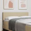 vidaXL LED Kopfteil mit LED-Lichtleisten Grau-Gr&uuml;n 160 cm Polyester