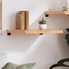 vidaXL Wandregal Hellbraun 60x50x(2-6) cm Massivholz Eiche Behandelt