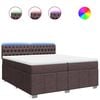vidaXL Boxspringbett mit Matratze Dunkelbraun 200x200 cm Stoff