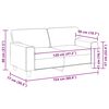 vidaXL 2-Sitzer-Sofa Grau 120 cm Kunstleder