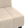 vidaXL Schlafsofa 2-Sitzer mit Hocker Creme Mikrofasergewebe