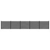 vidaXL Zaunelement 5 Stk. 852 x 146 cm WPC und Aluminium Grau