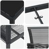 vidaXL Garten Essgruppe 5 pcs Schwarz Pulverbeschichteter Stahl
