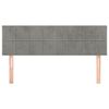 vidaXL Kopfteile Hellgrau 144x5x78/88 cm Samt