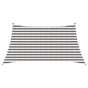 vidaXL Sonnensegel Hellgrau und Wei&szlig; 3 / 4 x 2 m HDPE