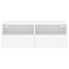 vidaXL TV-Wandschrank Wei&szlig; 80x30x30 cm Holzwerkstoff