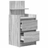 vidaXL Nachttische mit 2 Schubladen 2 Stk. Grau Sonoma 38x34x80 cm