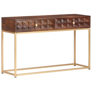 vidaXL Konsolentisch 122x36x75 cm Massivholz Mango