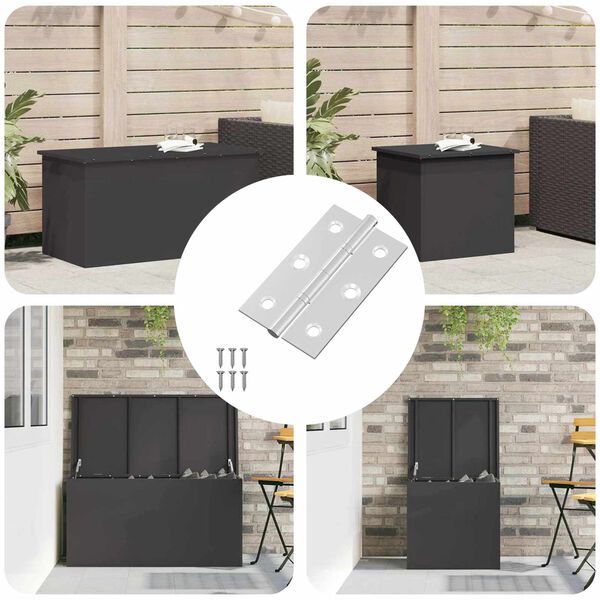 vidaXL Scharnier Uni 12 pcs Silber 58 x 35 x 1 mm Stahl