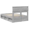 vidaXL Bettrahmen Graues Sonoma 120 x 190 cm Massives Kiefernholz