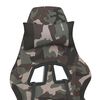 vidaXL Gaming-Stuhl mit Massage & Fu&szlig;st&uuml;tze Schwarz Camouflage Stoff