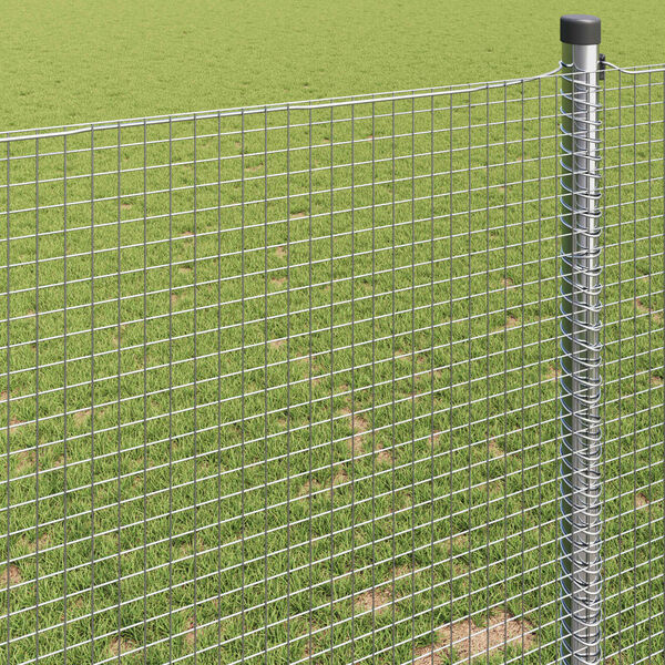 vidaXL Geschwei&szlig;ter Drahtzaun Silber 0,6 x 25 m