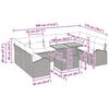 vidaXL Garten-Sofa-Set mit Kissen 10 pcs Beige und Hellgrau