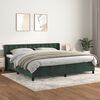 vidaXL Boxspringbett mit Matratze Dunkelgr&uuml;n 200x200 cm Samt