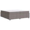 vidaXL Bettrahmen mit Matratze Taupe 200 x 200 cm Stoff