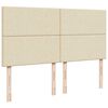 vidaXL Boxspringbett mit Matratze Creme 200x200 cm Stoff