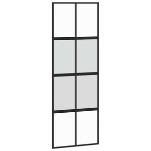 vidaXL Schiebet&uuml;r Schwarz 76x205 cm Hartglas und Aluminium