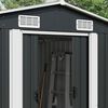 vidaXL Ger&auml;tehaus Anthrazit 257x779x181 cm Verzinkter Stahl