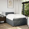 vidaXL Boxspringbett mit Matratze Dunkelgrau 120x200 cm Stoff