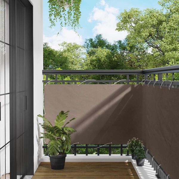 vidaXL Balkonsichtschutz Taupe 100 x 1000 cm Oxford-Stoff