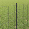 vidaXL Zaun mit Pfosten Grau 0,8 x 10 m Stahl und PVC