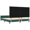 vidaXL Boxspringbett mit Kopfteil Dunkelgr&uuml;n 180 x 200 cm Samt