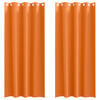 vidaXL Verdunkelungs-Vorh&auml;nge mit Ringen 2 Stk. Helles Orange