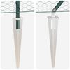 vidaXL Zaunpfosten Gr&uuml;n 100 x 0,8 m (36 mm Maschenweite) Stahl und PVC