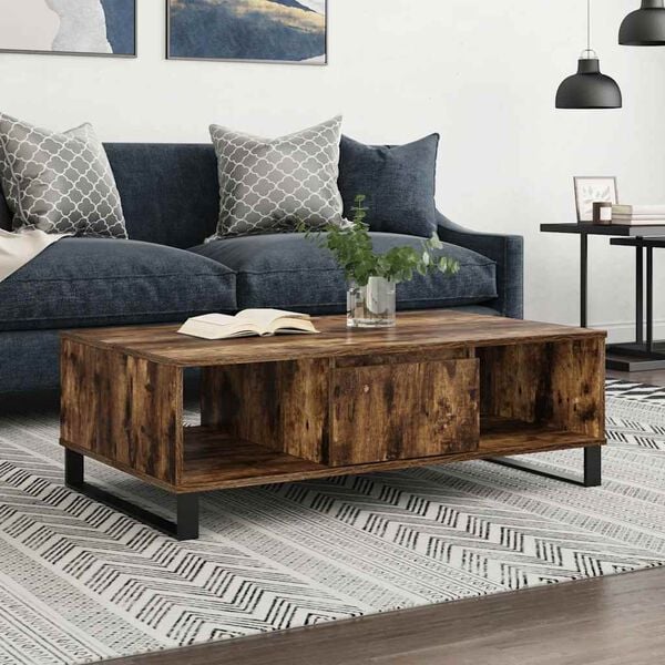 vidaXL Couchtisch R&auml;uchereiche 104x60x35 cm Holzwerkstoff