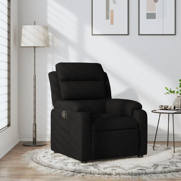 vidaXL Relaxsessel Schwarzer Stoff