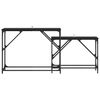vidaXL Konsolentisch 2 pcs Schwarz Eichen-Optik 100 x 28 x 75 cm