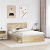 vidaXL Bettrahmen Sonoma 140 x 200 cm Massives Kiefernholz
